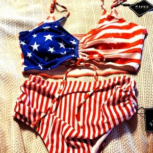 Zaful Patriotic Bikini top and bottom